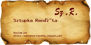 Sztupka Renáta névjegykártya